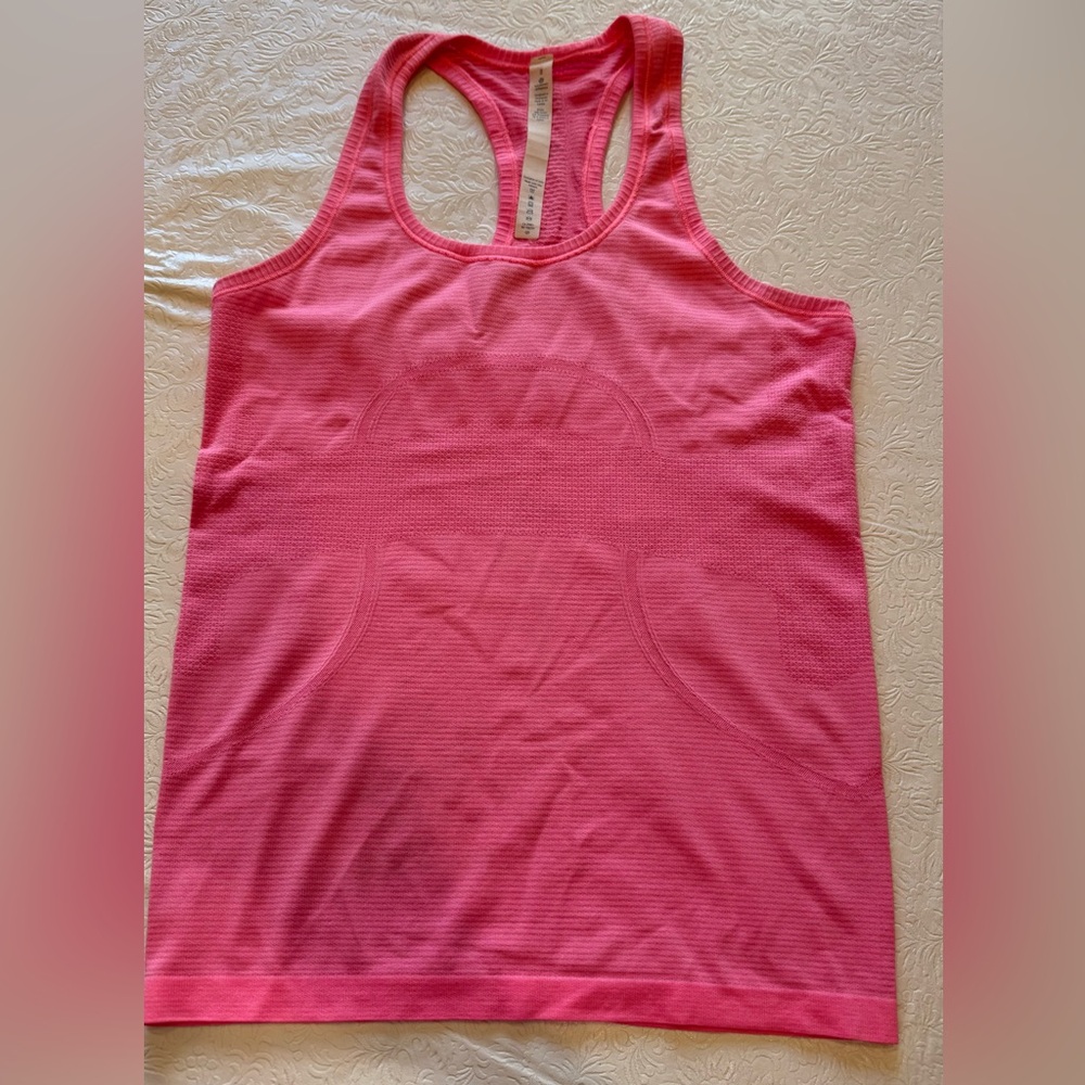 Lululemon Pink Swiftly Racerback Tank Top Hip Length in Hot Pink